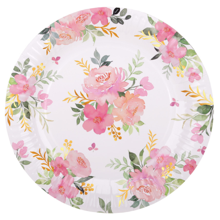 Talerz papierowy Garden  6 sztuk RAVI